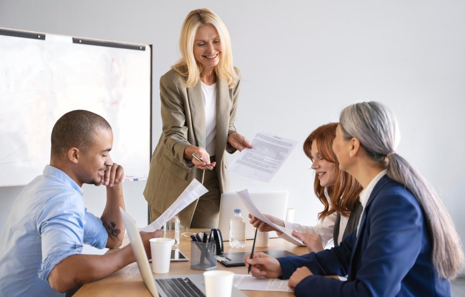 Business strategy planning session with detailed market analysis